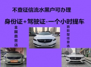 安康征信不好低首付购车买车